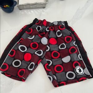 Stylish Kids' Red and Black Patterned Shorts